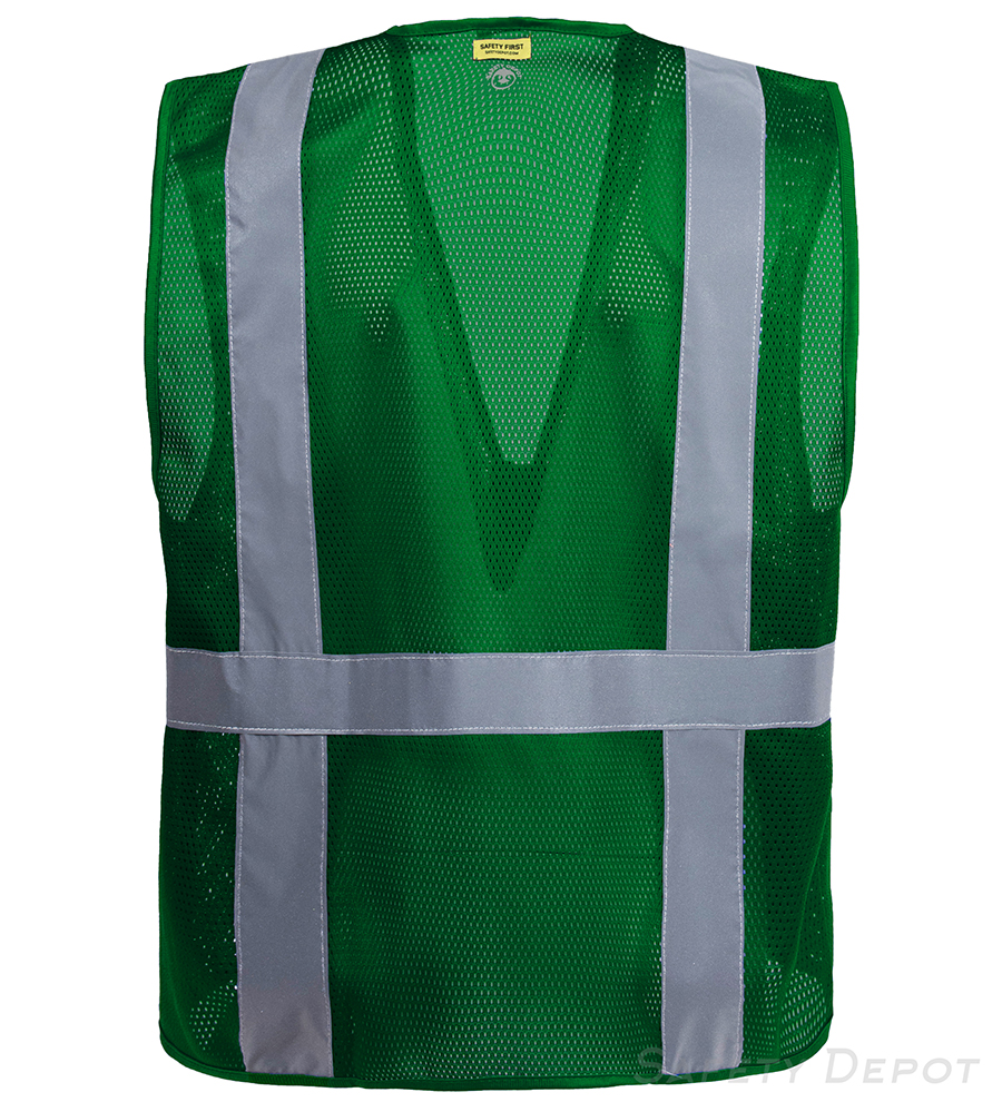 Green Hi visible mesh safety vest MSD1001GR